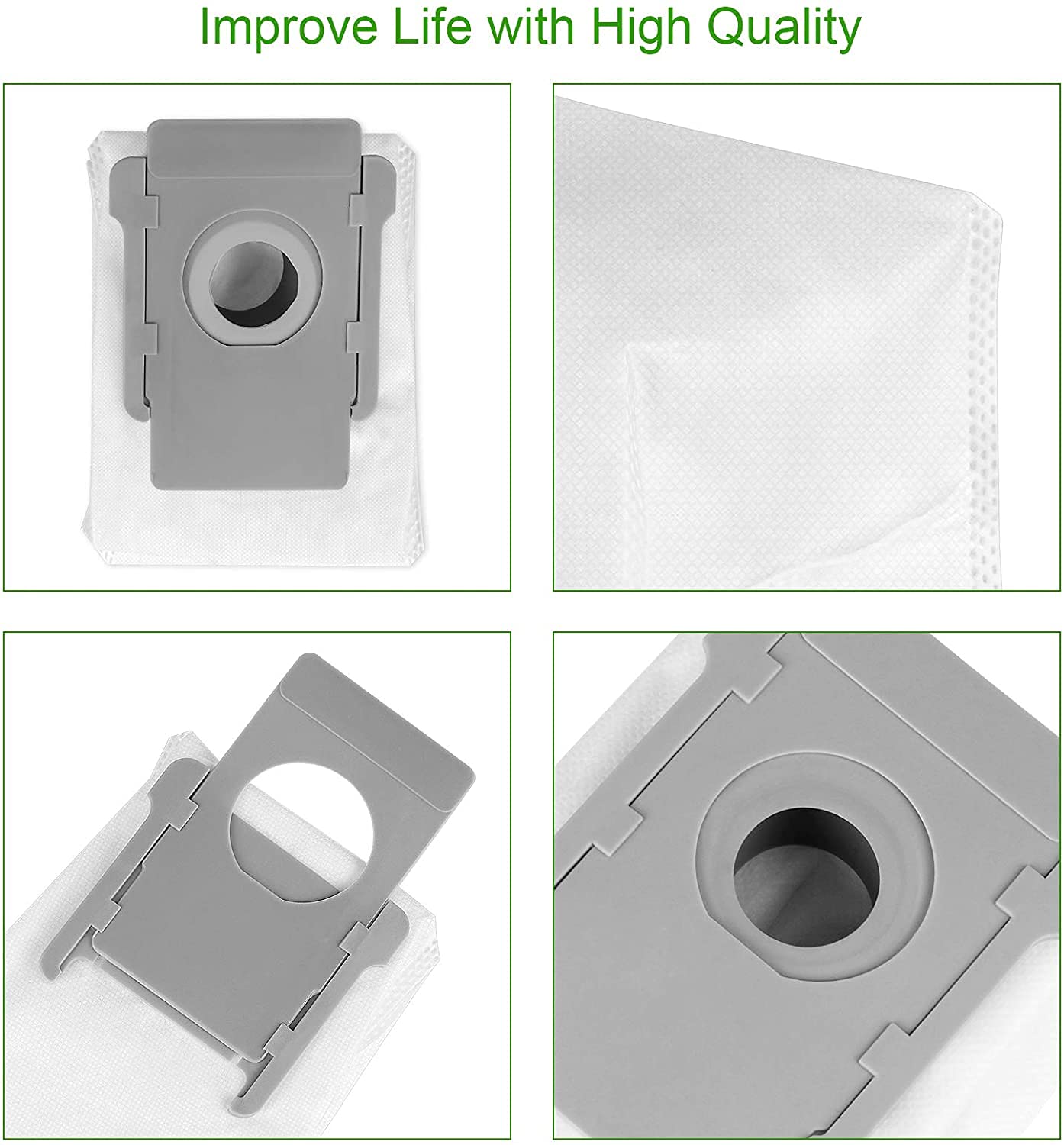 Verilux 4PCS Replacement Bags for iRobot Roomba i7 i7+ s9 s9+ Clean Base Vacuum Cleaner Parts Dust Bags Verilux 4PCS Replacement Bags for iRobot Roomba i7 i7+ s9 s9+ Clean Base Vacuum Cleaner Parts Dust Bags